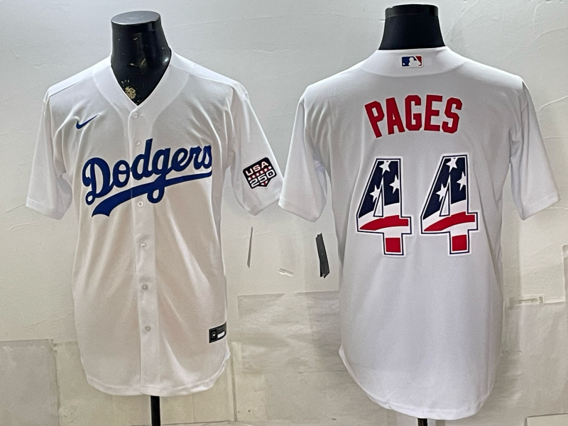 Men Los Angeles Dodgers #44 Pages white Game 2026 Nike MLB Jersey 0715001